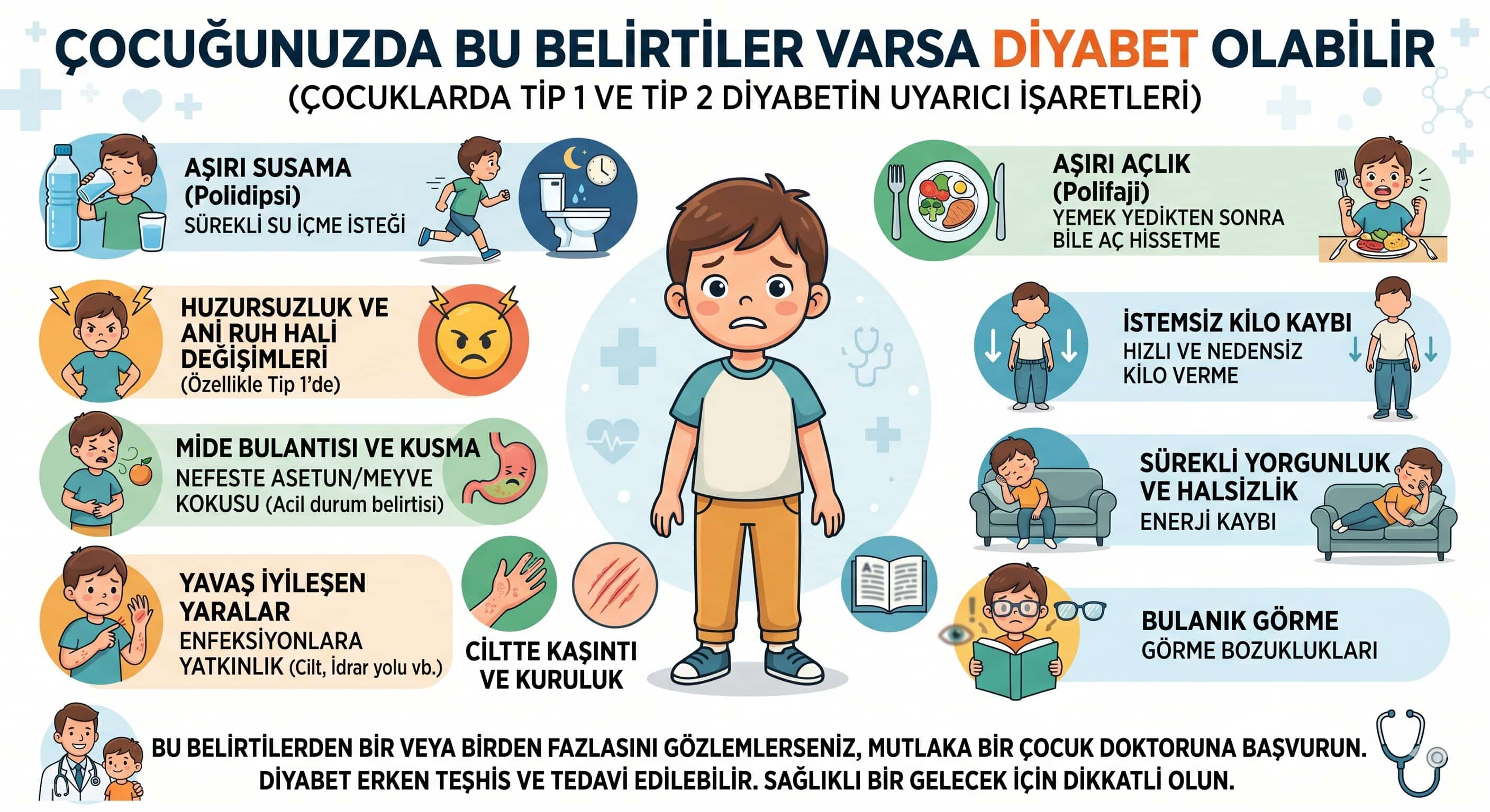 Çocuğunuzda Bu Belirtiler Varsa Diyabet Olabilir
