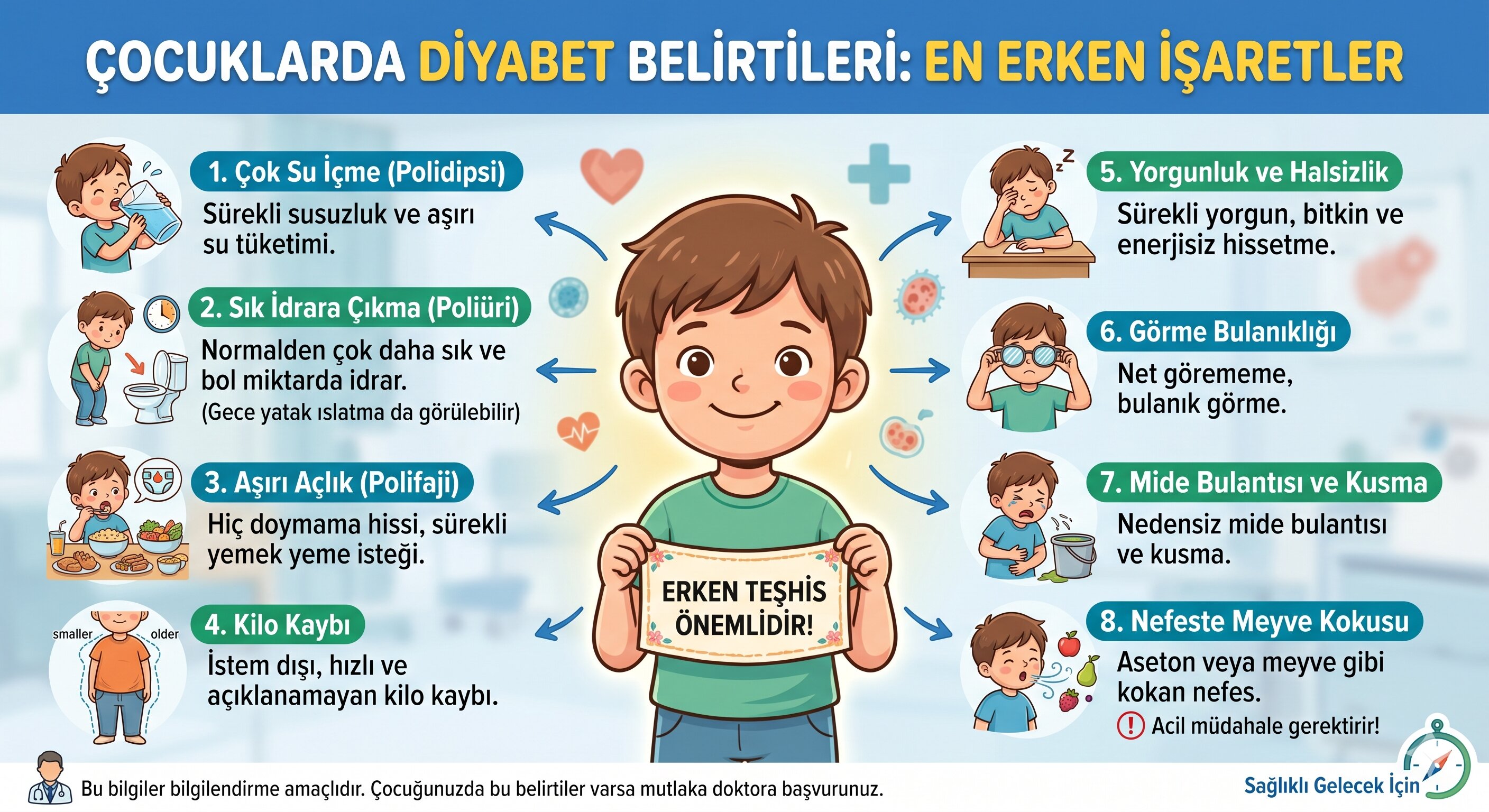 Çocuklarda Diyabet Belirtileri Nelerdir? En Erken İşaretler